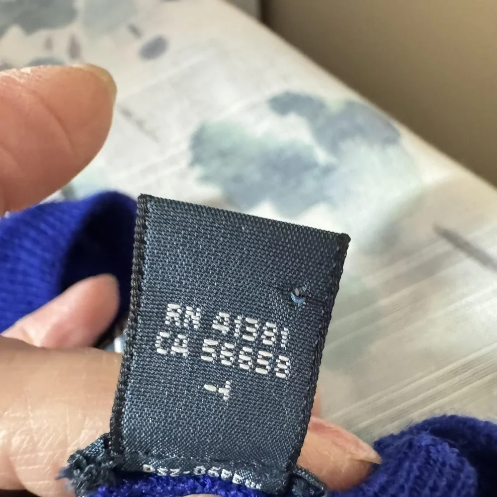 Polo Ralph Lauren Sweater Mens XL‎ Blue V Neck 100% Merino Wool Pullover Knit